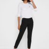 Pantaloni negri pentru femei Ralph Lauren cu talie înaltă Pantaloni negri pentru femei Ralph Lauren cu talie înaltă