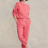 Pantaloni roz pentru atletism din lână Ralph Lauren pentru femei Pantaloni roz pentru atletism din lână Ralph Lauren pentru femei