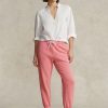 Pantaloni roz pentru atletism din lână Ralph Lauren pentru femei Pantaloni roz pentru atletism din lână Ralph Lauren pentru femei