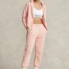 Pantaloni roz pentru atletism din lână Ralph Lauren pentru femei Pantaloni roz pentru atletism din lână Ralph Lauren pentru femei