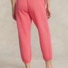 Pantaloni roz pentru atletism din lână Ralph Lauren pentru femei Pantaloni roz pentru atletism din lână Ralph Lauren pentru femei