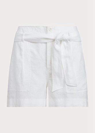 Pantaloni scurți albi de in Ralph Lauren de damă