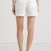 Pantaloni scurți albi de in Ralph Lauren de damă Pantaloni scurți albi de in Ralph Lauren de damă