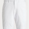 Pantaloni scurți albi din twill elastic pentru bărbați, Ralph Lauren, croiți Pantaloni scurți albi din twill elastic pentru bărbați, Ralph Lauren, croiți