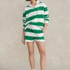 Pantaloni scurți atletic cu șnur Ralph Lauren albi pentru femei Pantaloni scurți atletic cu șnur Ralph Lauren albi pentru femei