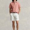 Pantaloni scurți chino albi pentru bărbați, stretch, drepte, Ralph Lauren Pantaloni scurți chino albi pentru bărbați, stretch, drepte, Ralph Lauren