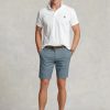 Pantaloni scurți chino pentru bărbați, albaștri, stretch slim, Ralph Lauren Pantaloni scurți chino pentru bărbați, albaștri, stretch slim, Ralph Lauren