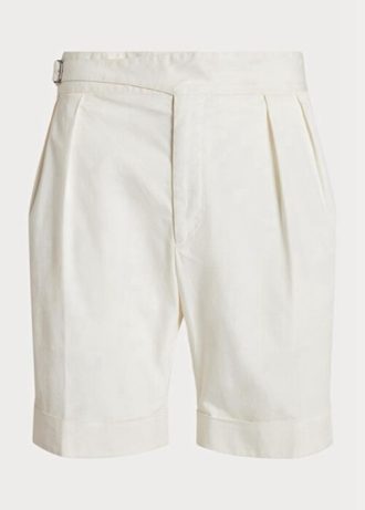 Pantaloni scurți chino stretch croiți Ralph Lauren albi pentru bărbați