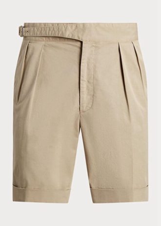 Pantaloni scurți chino stretch croiți Ralph Lauren pentru bărbați kaki Pantaloni scurți chino stretch croiți Ralph Lauren pentru bărbați kaki