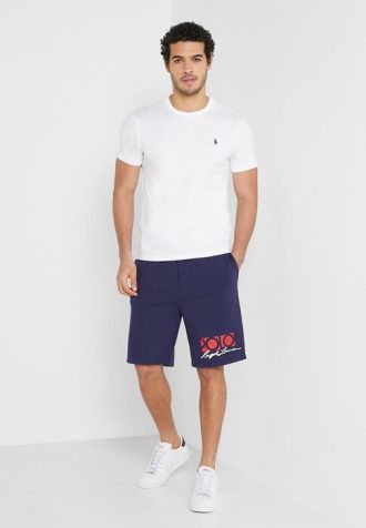 Pantaloni scurți cu logo Ralph Lauren pentru bărbați bleumarin Pantaloni scurți cu logo Ralph Lauren pentru bărbați bleumarin