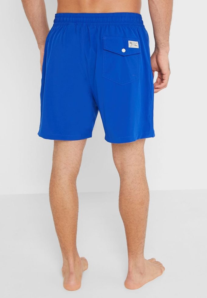 Pantaloni scurți de baie cu șnur Ralph Lauren albaștri pentru bărbați Pantaloni scurți de baie cu șnur Ralph Lauren albaștri pentru bărbați