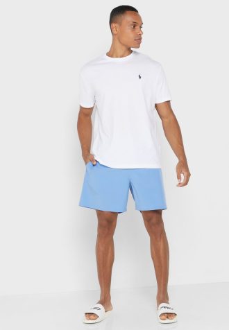 Pantaloni scurți de baie Ralph Lauren Essential albaștri pentru bărbați Pantaloni scurți de baie Ralph Lauren Essential albaștri pentru bărbați