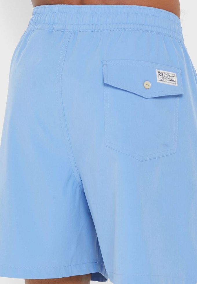 Pantaloni scurți de baie Ralph Lauren Essential albaștri pentru bărbați Pantaloni scurți de baie Ralph Lauren Essential albaștri pentru bărbați