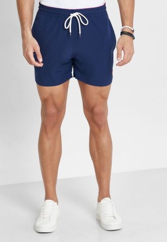 Pantaloni scurți de baie Ralph Lauren Essential pentru bărbați bleumarin Pantaloni scurți de baie Ralph Lauren Essential pentru bărbați bleumarin