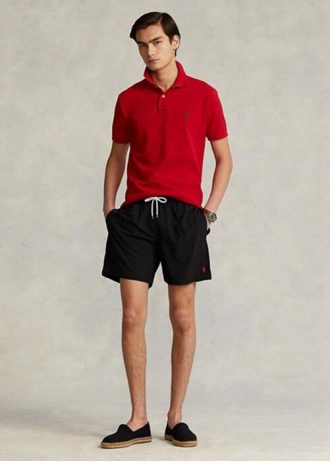 Pantaloni scurți de baie Ralph Lauren Traveller negri pentru bărbați Pantaloni scurți de baie Ralph Lauren Traveller negri pentru bărbați
