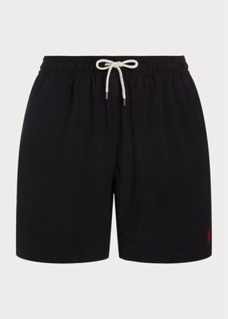 Pantaloni scurți de baie Ralph Lauren Traveller negri pentru bărbați Pantaloni scurți de baie Ralph Lauren Traveller negri pentru bărbați