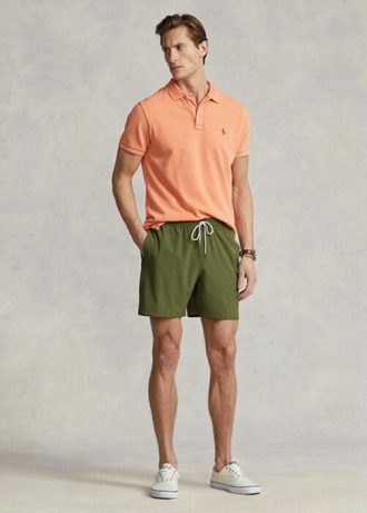 Pantaloni scurți de baie Ralph Lauren Traveller pentru bărbați Olive Pantaloni scurți de baie Ralph Lauren Traveller pentru bărbați Olive