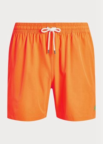 Pantaloni scurți de baie Ralph Lauren Traveller portocalii pentru bărbați Pantaloni scurți de baie Ralph Lauren Traveller portocalii pentru bărbați