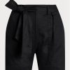 Pantaloni scurți de in negru Ralph Lauren pentru femei