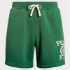 Pantaloni scurți din lână cu logo Ralph Lauren verzi pentru bărbați Pantaloni scurți din lână cu logo Ralph Lauren verzi pentru bărbați