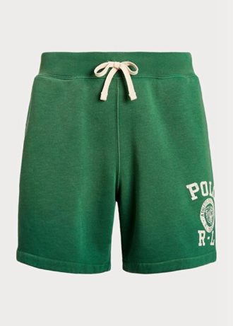 Pantaloni scurți din lână cu logo Ralph Lauren verzi pentru bărbați Pantaloni scurți din lână cu logo Ralph Lauren verzi pentru bărbați