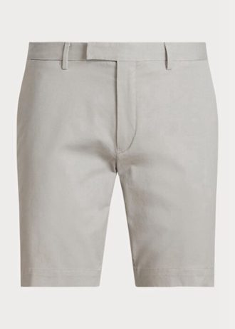 Pantaloni scurți gri pentru bărbați Ralph Lauren Stretch chino slim fit Pantaloni scurți gri pentru bărbați Ralph Lauren Stretch chino slim fit