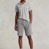 Pantaloni scurți gri Ralph Lauren Terry cu șnur pentru bărbați Pantaloni scurți gri Ralph Lauren Terry cu șnur pentru bărbați