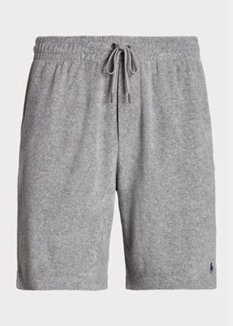 Pantaloni scurți gri Ralph Lauren Terry cu șnur pentru bărbați Pantaloni scurți gri Ralph Lauren Terry cu șnur pentru bărbați