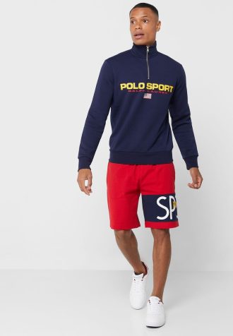 Pantaloni scurți roșii cu logo Ralph Lauren pentru bărbați