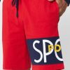 Pantaloni scurți roșii cu logo Ralph Lauren pentru bărbați Pantaloni scurți roșii cu logo Ralph Lauren pentru bărbați