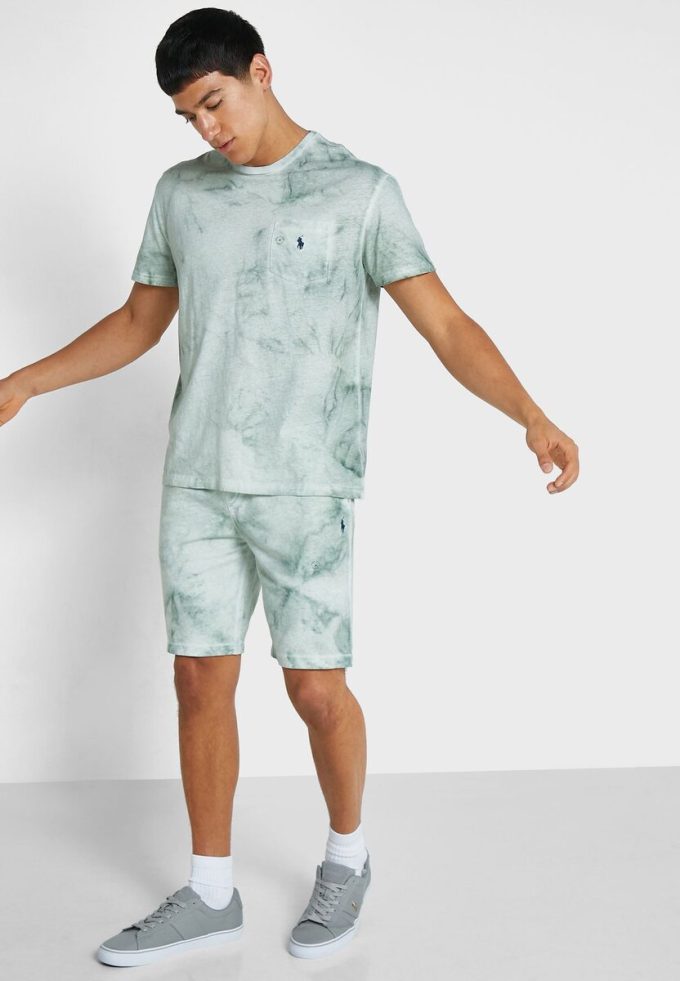 Pantaloni scurți verzi cu imprimeu Ralph Lauren pentru bărbați Pantaloni scurți verzi cu imprimeu Ralph Lauren pentru bărbați