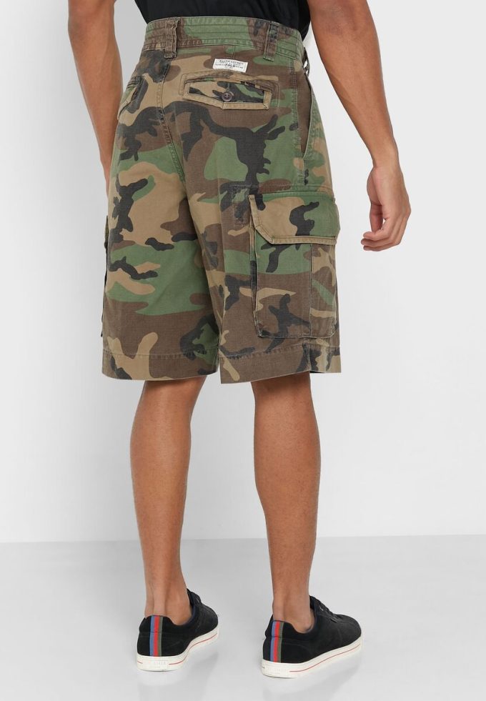 Pantaloni scurți verzi cu imprimeu Ralph Lauren pentru bărbați Pantaloni scurți verzi cu imprimeu Ralph Lauren pentru bărbați