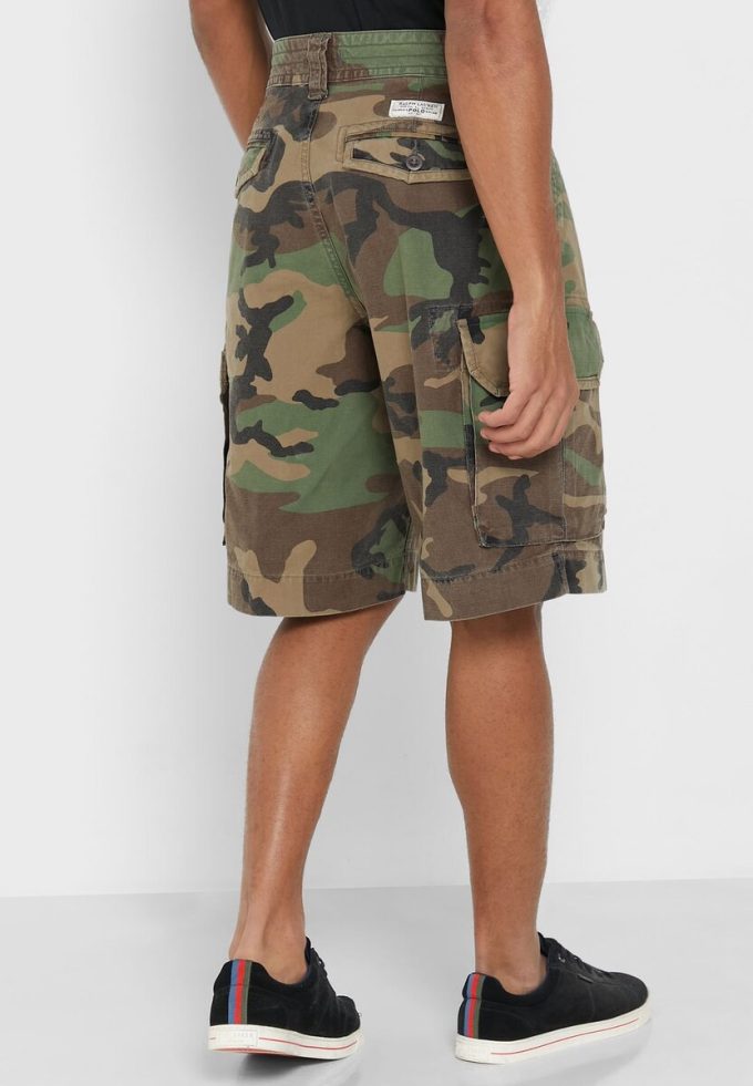 Pantaloni scurți verzi cu imprimeu Ralph Lauren pentru bărbați Pantaloni scurți verzi cu imprimeu Ralph Lauren pentru bărbați