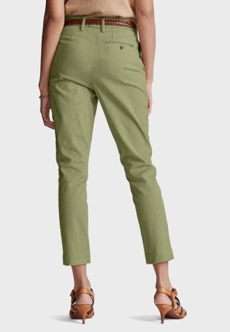Pantaloni tăiați drepti Ralph Lauren de damă verzi Pantaloni tăiați drepti Ralph Lauren de damă verzi