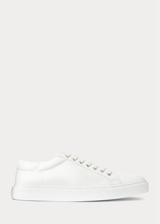 Pantofi albi din piele de vițel Ralph Lauren Severn pentru bărbați