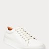 Pantofi albi din piele de vițel Ralph Lauren Severn pentru bărbați Pantofi albi din piele de vițel Ralph Lauren Severn pentru bărbați