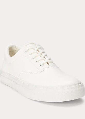 Pantofi albi din piele Ralph Lauren Bryn de damă