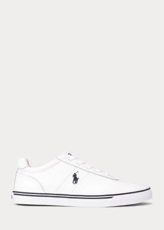 Pantofi albi din piele Ralph Lauren Hanford pentru bărbați