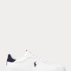 Pantofi albi din piele Ralph Lauren Heritage Court II pentru bărbați Pantofi albi din piele Ralph Lauren Heritage Court II pentru bărbați
