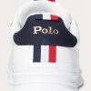 Pantofi albi din piele Ralph Lauren Heritage Court II pentru bărbați Pantofi albi din piele Ralph Lauren Heritage Court II pentru bărbați