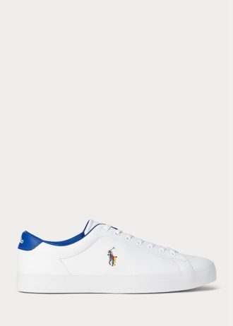 Pantofi albi din piele Ralph Lauren Longwood pentru bărbați