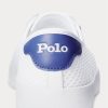 Pantofi albi pentru bărbați Ralph Lauren Nelson cu garnitură din piele din plasă