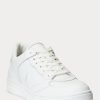 Pantofi albi Ralph Lauren Court pentru bărbați Pantofi albi Ralph Lauren Court pentru bărbați