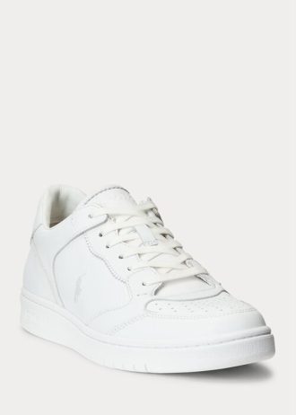 Pantofi albi Ralph Lauren Court pentru bărbați