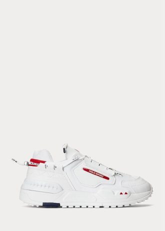 Pantofi albi Ralph Lauren PS200 pentru bărbați