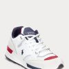 Pantofi albi Ralph Lauren Trackster 200 pentru bărbați Pantofi albi Ralph Lauren Trackster 200 pentru bărbați