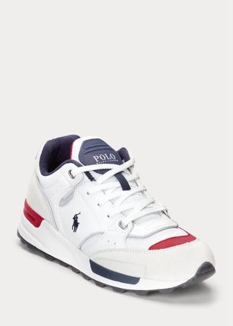 Pantofi albi Ralph Lauren Trackster 200 pentru bărbați
