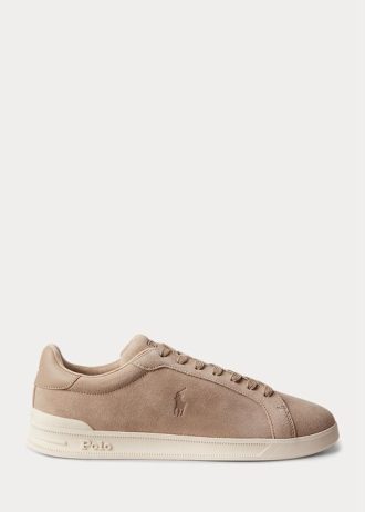 Pantofi bej Ralph Lauren Heritage Court II din piele intoarsa pentru barbati Pantofi bej Ralph Lauren Heritage Court II din piele intoarsa pentru barbati