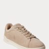 Pantofi bej Ralph Lauren Heritage Court II din piele intoarsa pentru barbati Pantofi bej Ralph Lauren Heritage Court II din piele intoarsa pentru barbati
