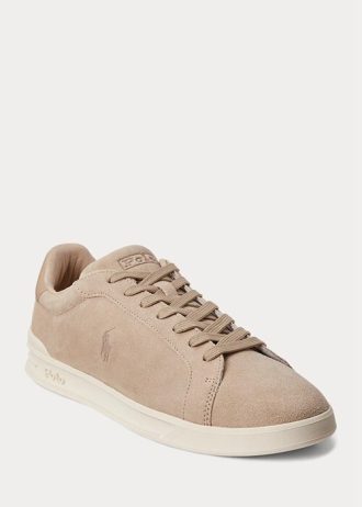 Pantofi bej Ralph Lauren Heritage Court II din piele intoarsa pentru barbati Pantofi bej Ralph Lauren Heritage Court II din piele intoarsa pentru barbati